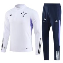 23/24 Cruzeiro Kids White Sweater Tracksuit  Thai Quality