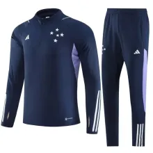23/24 Cruzeiro Kids Dark Blue Sweater Tracksuit  Thai Quality