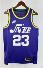 NBA 2024 Men Utah Jazz Purple #23 MARKKANEN Jersey High Quality Name and Number Print