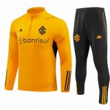 23/24 Internacional Kids Orange Sweater Tracksuit with Sponsor Thai Quality