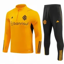 23/24 Internacional Kids Orange Sweater Tracksuit with Sponsor Thai Quality