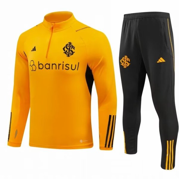 23/24 Internacional Kids Orange Sweater Tracksuit with Sponsor Thai Quality