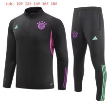 23/24 Bayern Kids Black Sweater Tracksuit Thai Quality