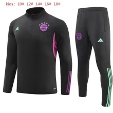 23/24 Bayern Kids Black Sweater Tracksuit Thai Quality