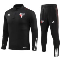23/24 San Paulo Kids Black Sweater Tracksuit Thai Quality