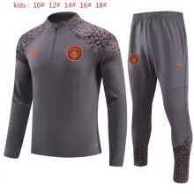 23/24 Man City Kids Grey Sweater Tracksuit Thai Quality