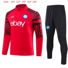 23/24 Napoli Kids Red Sweater Tracksuit Thai Quality