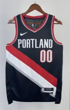 NBA 2023 Portland Trail Blazers Black #00 HENDERSON Jersey High Quality Name and Number Print