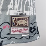 NBA Men 98-99 San Antonio Spurs Grey Retro #21 DUNCAN Swingman Jersey