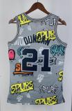 NBA Men 98-99 San Antonio Spurs Grey Retro #21 DUNCAN Swingman Jersey