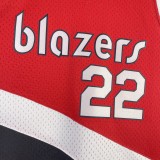 NBA 1983-84 Portland Trail Blazers Retro Red #22 DREXLER Jersey High Quality Name and Number Print