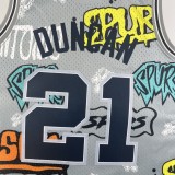 NBA Men 98-99 San Antonio Spurs Grey Retro #21 DUNCAN Swingman Jersey
