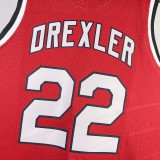 NBA 1983-84 Portland Trail Blazers Retro Red #22 DREXLER Jersey High Quality Name and Number Print