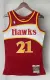 NBA Men 85-86 Atlanta Hawks Red #21 WILKINS Jersey High Quality Name and Number Print