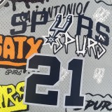 NBA Men 98-99 San Antonio Spurs Grey Retro #21 DUNCAN Swingman Jersey