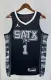 NBA Men Season 2023 San Antonio Spurs Black with Jordan Logo #1 WEMBANYAMA Jersey High Quality Name and Number Print