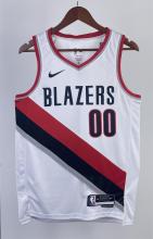 NBA 2023 Portland Trail Blazers White #00 HENDERSON Jersey High Quality Name and Number Print