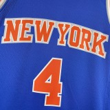 NBA Men 2023 New York Knicks Blue #4 ROSE Jersey High Quality Name and Number Print
