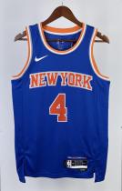 NBA Men 2023 New York Knicks Blue #4 ROSE Jersey High Quality Name and Number Print