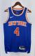 NBA Men 2023 New York Knicks Blue #4 ROSE Jersey High Quality Name and Number Print