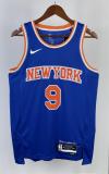 NBA Men 2023 New York Knicks Blue #9 BARRETT Jersey High Quality Name and Number Print