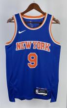 NBA Men 2023 New York Knicks Blue #9 BARRETT Jersey High Quality Name and Number Print