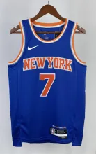 NBA Men 2023 New York Knicks Blue #7 ANTHONY Jersey High Quality Name and Number Print