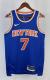 NBA Men 2023 New York Knicks Blue #7 ANTHONY Jersey High Quality Name and Number Print