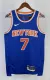 NBA Men 2023 New York Knicks Blue #7 ANTHONY Jersey High Quality Name and Number Print