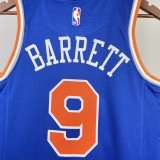 NBA Men 2023 New York Knicks Blue #9 BARRETT Jersey High Quality Name and Number Print