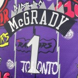 NBA Men Season 1998-99 Toronto Raptors Retro Purple #1 McGRADY Swingman Jersey