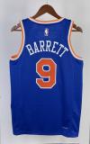 NBA Men 2023 New York Knicks Blue #9 BARRETT Jersey High Quality Name and Number Print