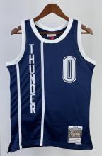 NBA New 15-16 Men Oklahoma City Thunder Dark Blue #0 WESTBROOK Swingman Jersey