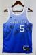 NBA Men 2024 Minnesota Timberwolves City Edition Blue #5 EDWARDS Jersey High Quality Name and Number Print