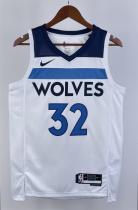 NBA Men 2023 Minnesota Timberwolves White #32 TOWNS Jersey High Quality Name and Number Print