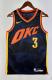 NBA Men 2024 Oklahoma City Thunder City Edition Dark Blue #3 GIDDEYJersey High Quality Name and Number Print