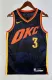 NBA Men 2024 Oklahoma City Thunder City Edition Dark Blue #3 GIDDEYJersey High Quality Name and Number Print