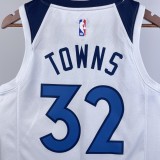 NBA Men 2023 Minnesota Timberwolves White #32 TOWNS Jersey High Quality Name and Number Print