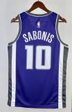 NBA Men 2023 Sacramento Kings Purple #10 SABONIS Jersey High Quality Name and Number Print