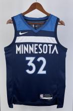 NBA Men 2023 Minnesota Timberwolves Blue #32 TOWNS Jersey High Quality Name and Number Print