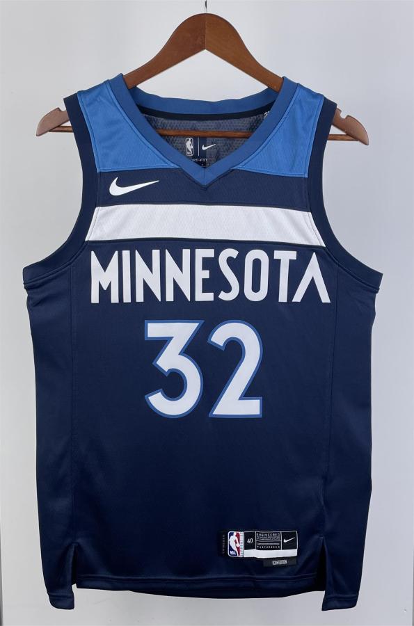 NBA Men 2023 Minnesota Timberwolves Blue #32 TOWNS Jersey High Quality Name and Number Print