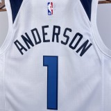 NBA Men 2023 Minnesota Timberwolves White #1 ANDERSON Jersey High Quality Name and Number Print