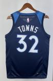NBA Men 2023 Minnesota Timberwolves Blue #32 TOWNS Jersey High Quality Name and Number Print