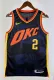 NBA Men 2024 Oklahoma City Thunder City Edition Dark Blue #2 GILGEOUS-ALEXANDER Jersey High Quality Name and Number Print