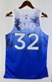 NBA Men 2024 Minnesota Timberwolves City Edition Blue #32 TOWNS Jersey High Quality Name and Number Print