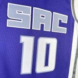 NBA Men 2023 Sacramento Kings Purple #10 SABONIS Jersey High Quality Name and Number Print