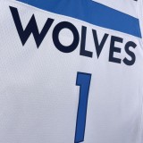 NBA Men 2023 Minnesota Timberwolves White #1 ANDERSON Jersey High Quality Name and Number Print