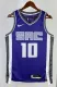 NBA Men 2023 Sacramento Kings Purple #10 SABONIS Jersey High Quality Name and Number Print