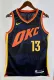 NBA Men 2024 Oklahoma City Thunder City Edition Dark Blue #13 GEORGE Jersey High Quality Name and Number Print