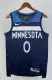 NBA Men 2023 Minnesota Timberwolves Blue #0 RUSSELL Jersey High Quality Name and Number Print